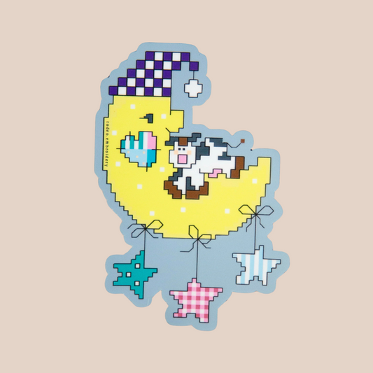 over the moon ~ vinyl sticker