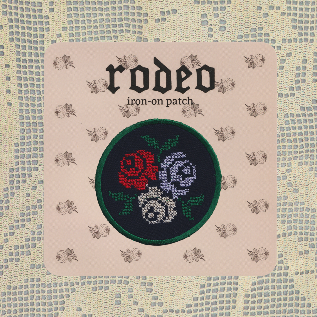 3 roses ~ iron on patch