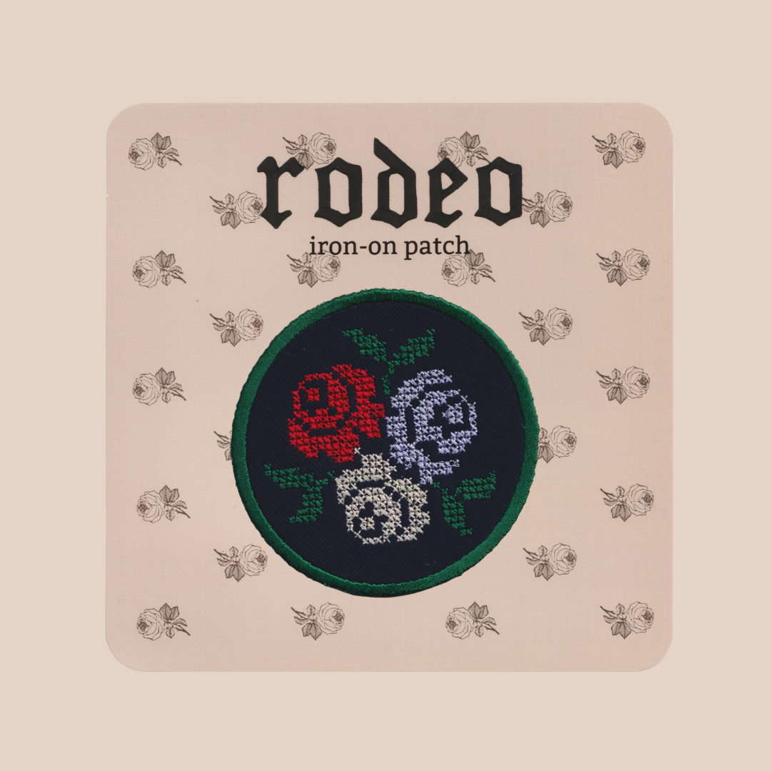 3 roses ~ iron on patch