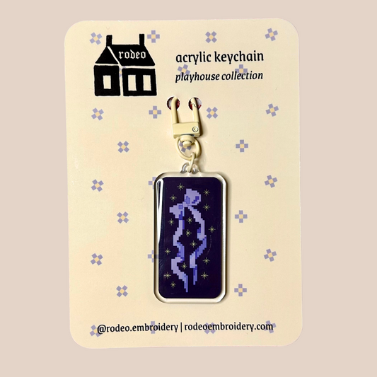 lucky bow - acrylic keychain