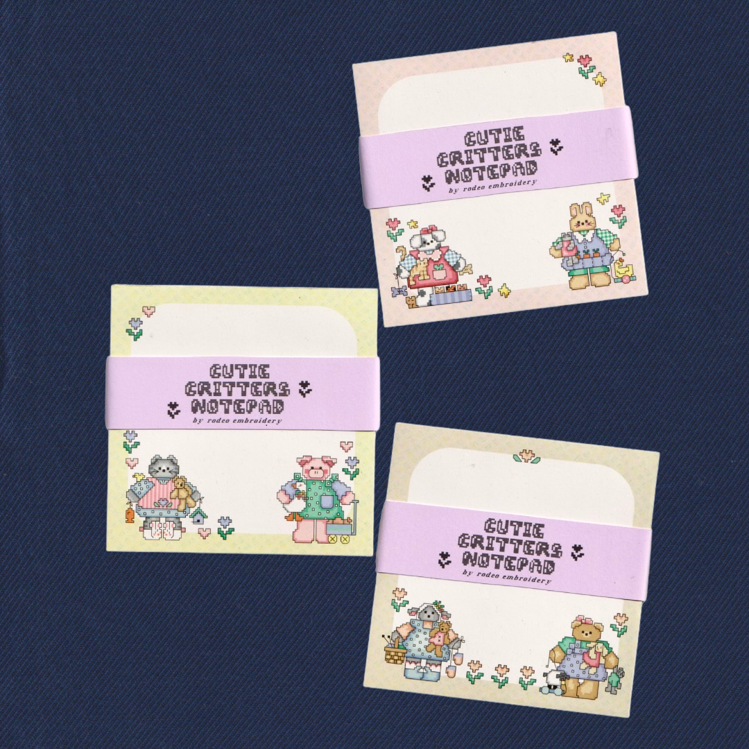cutie critters ~ square notepads
