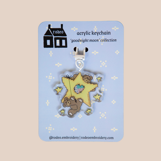 nighttime teddies ~ acrylic keychain
