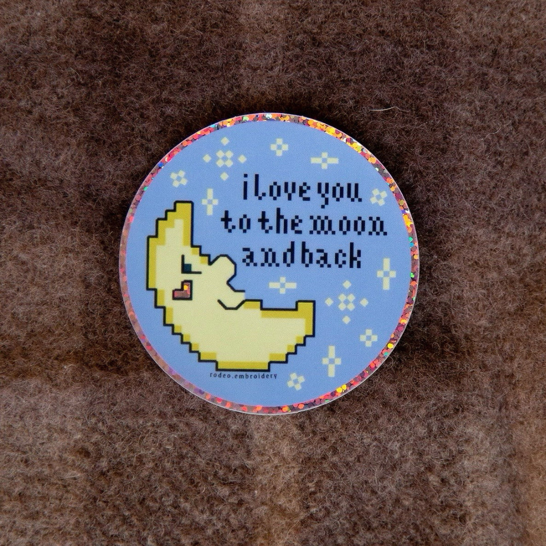 moon and back ~ vinyl sticker