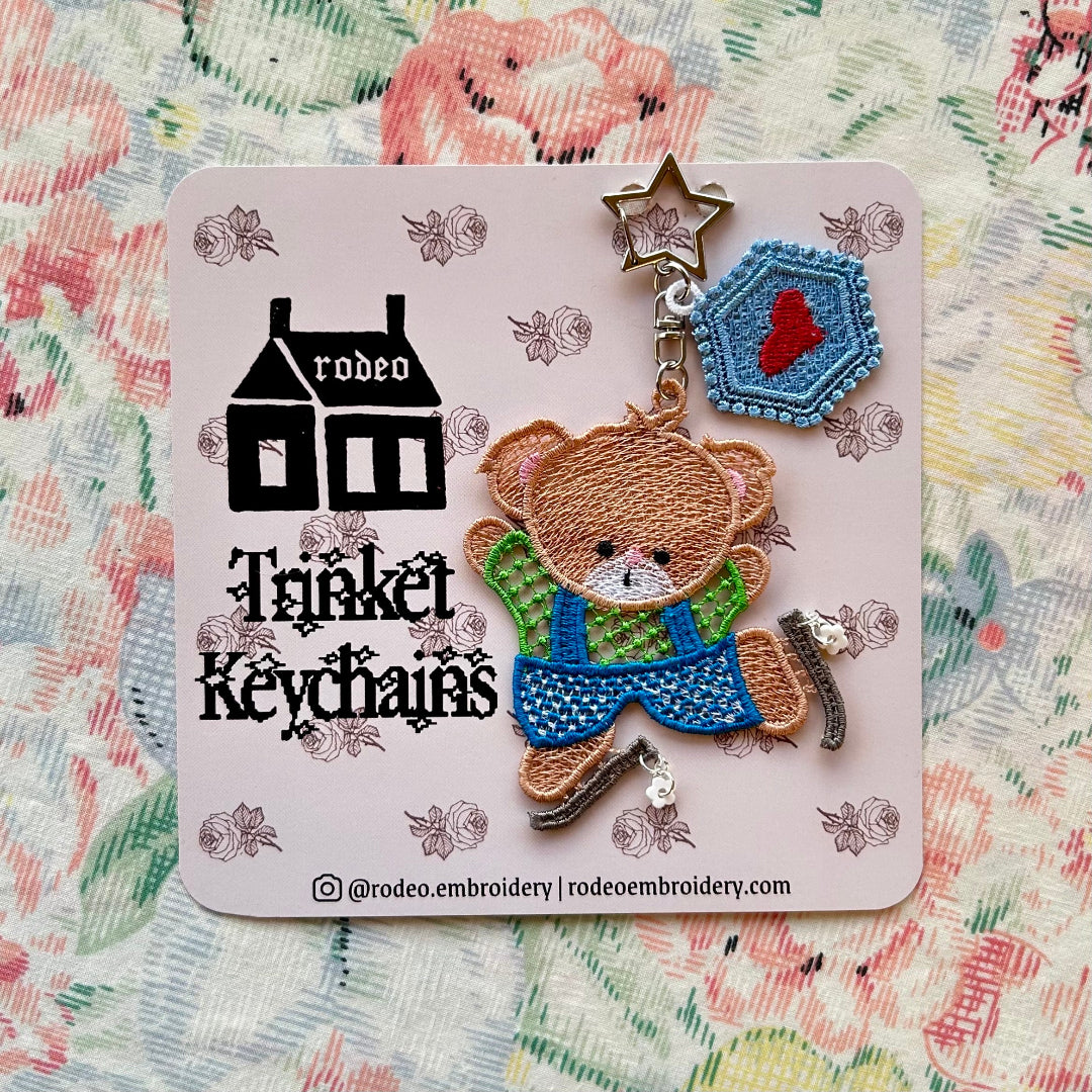 teddy bag bud ~ handmade keychains