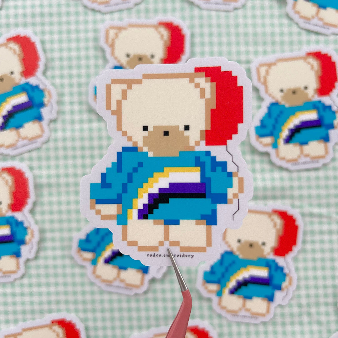nb cozy teddy ~ vinyl sticker