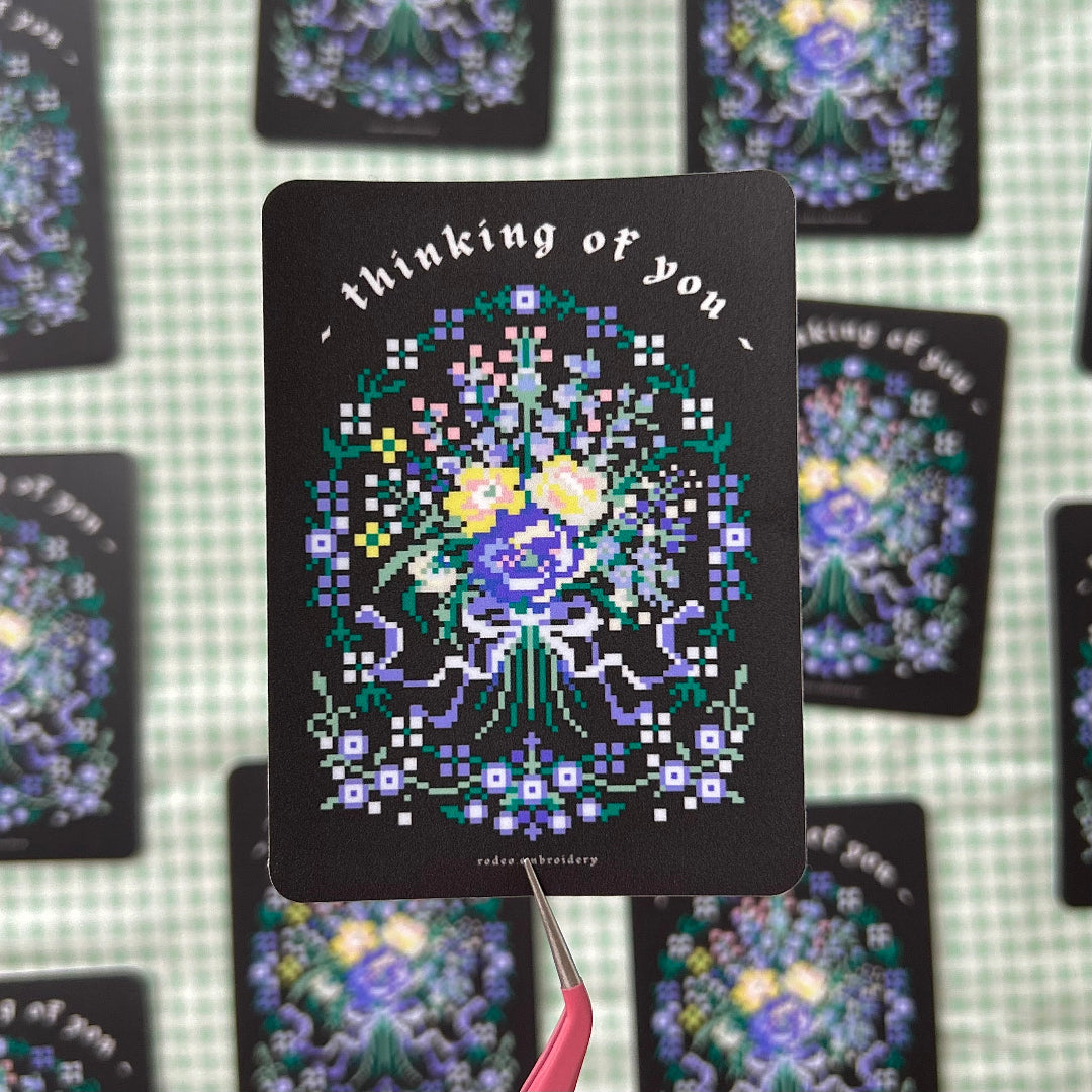 thinking of you ~ vinyl sticker