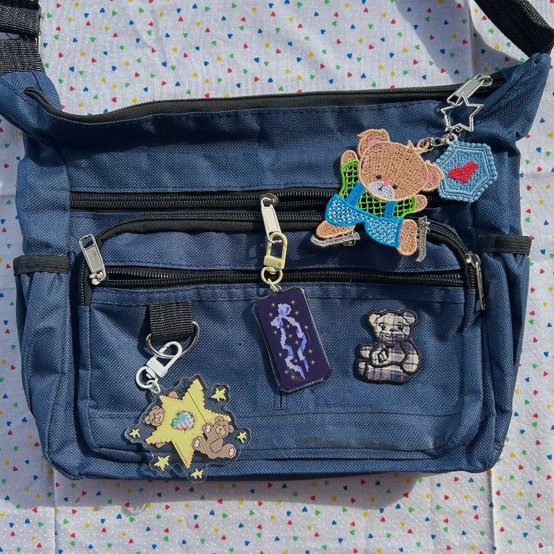 teddy bag bud ~ handmade keychains
