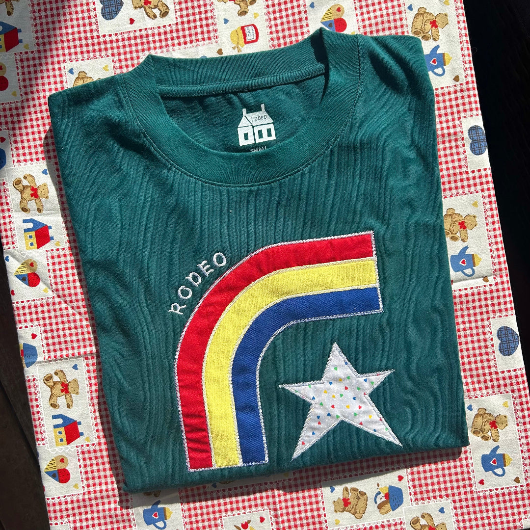 *LIMITED EDITION* over the rainbow ~ oversized applique shirt