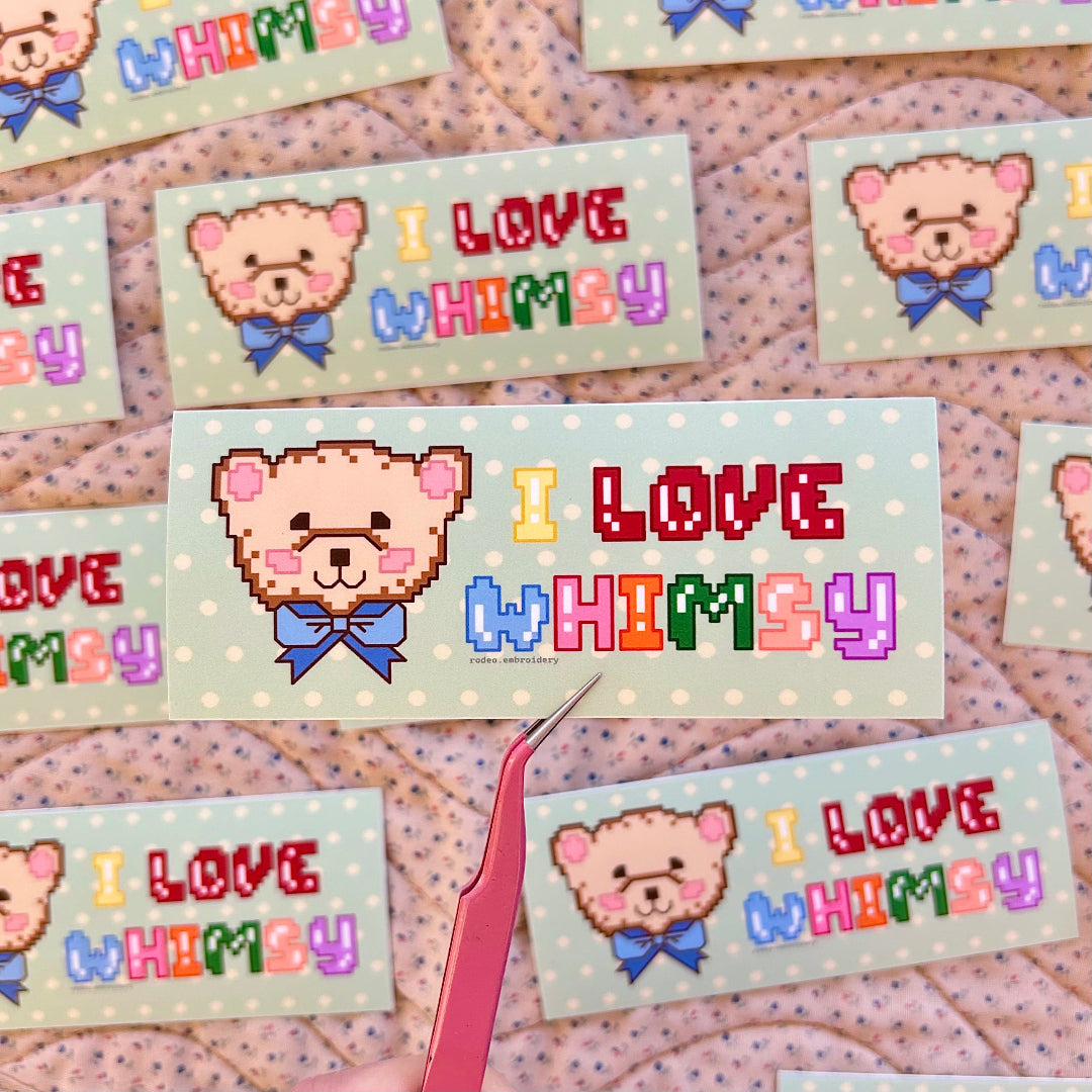 i love whimsy ~ vinyl sticker