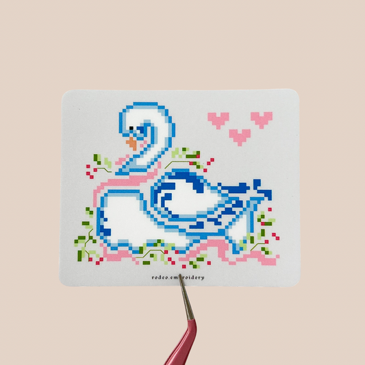 lovely swan ~ vinyl sticker