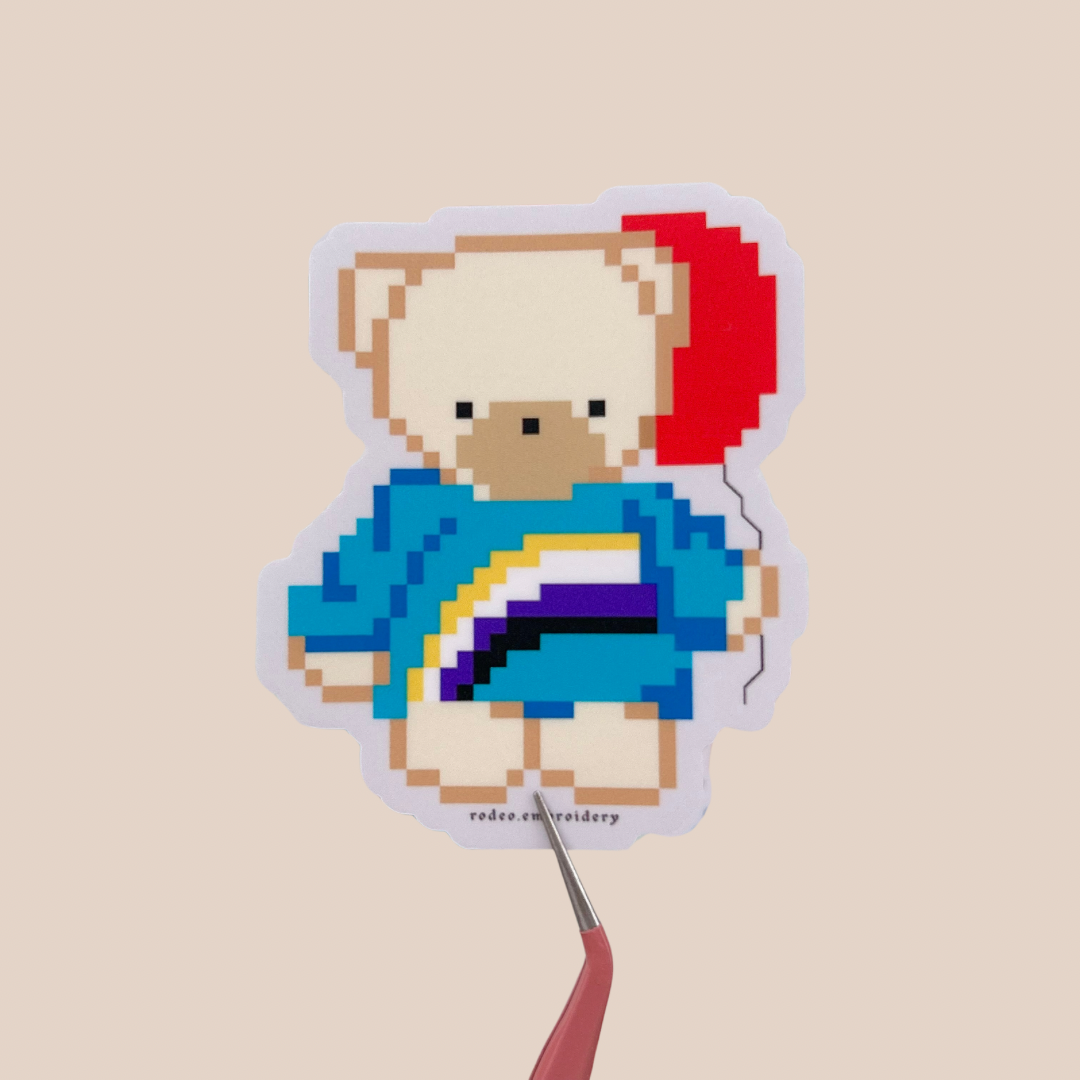 nb cozy teddy ~ vinyl sticker