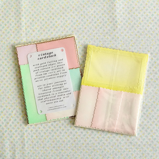vintage cardstock (1960's) ~ junk journaling pack