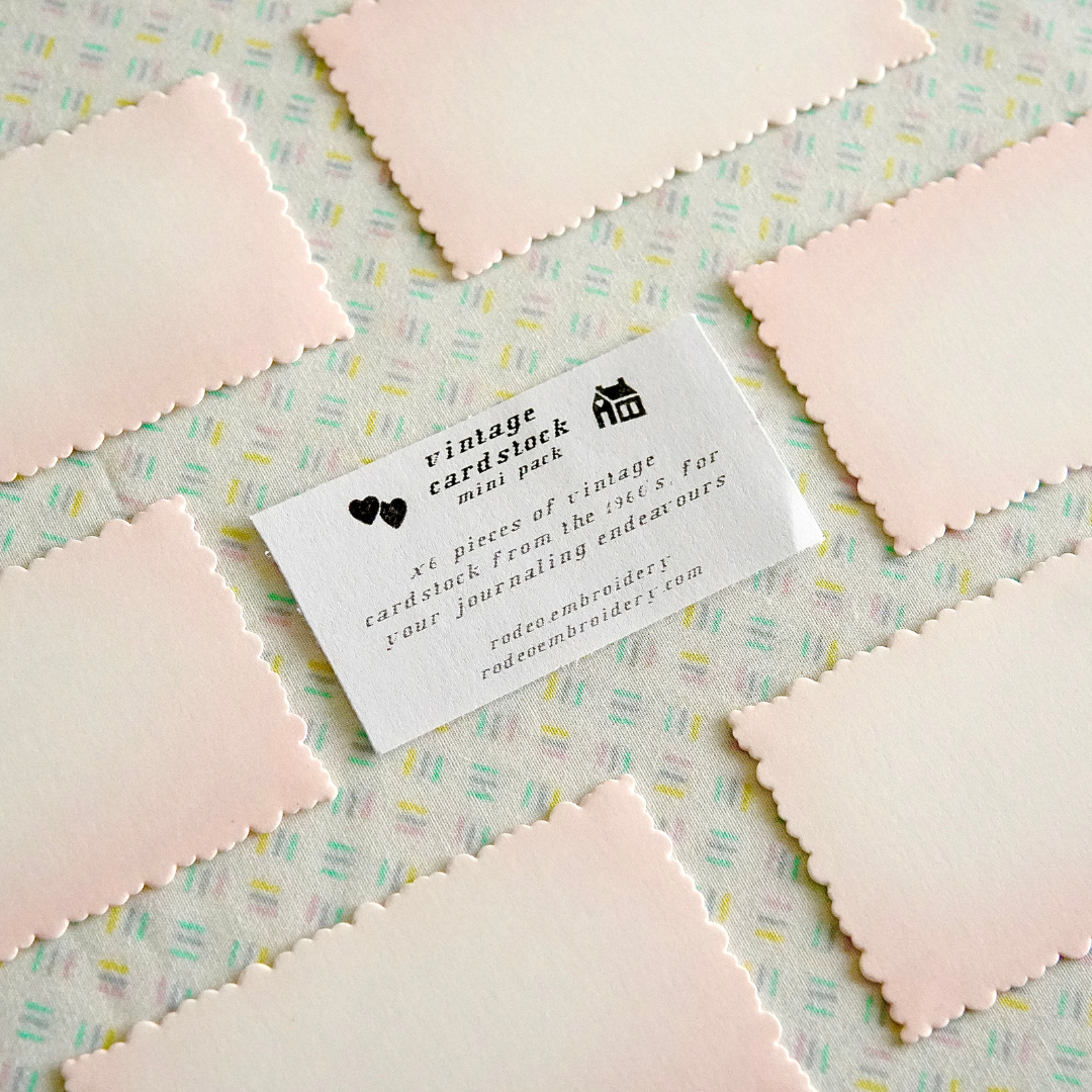 vintage cardstock (1960's) ~ junk journaling pack
