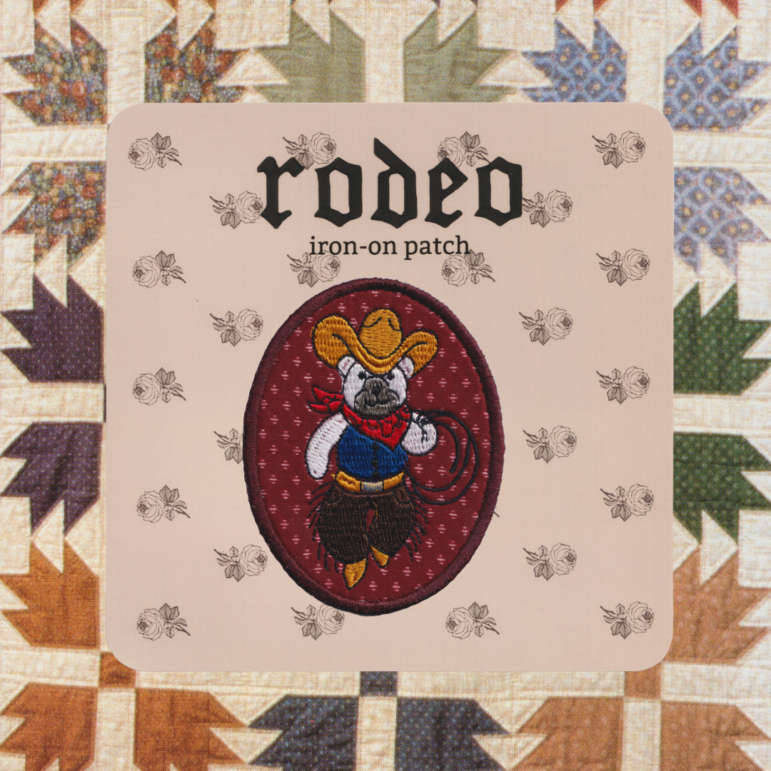 cowboy teddy ~ iron on patch