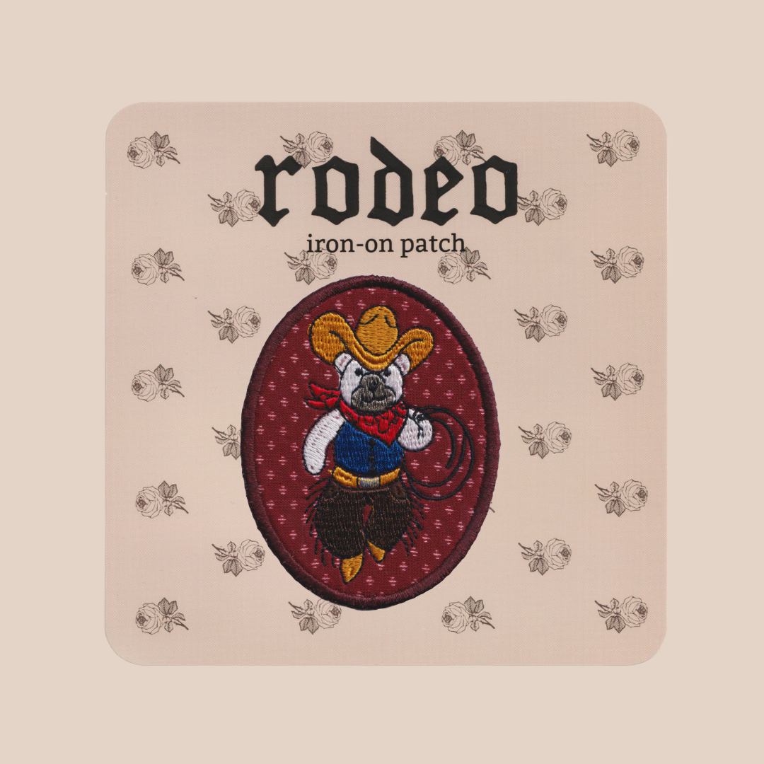 cowboy teddy ~ iron on patch