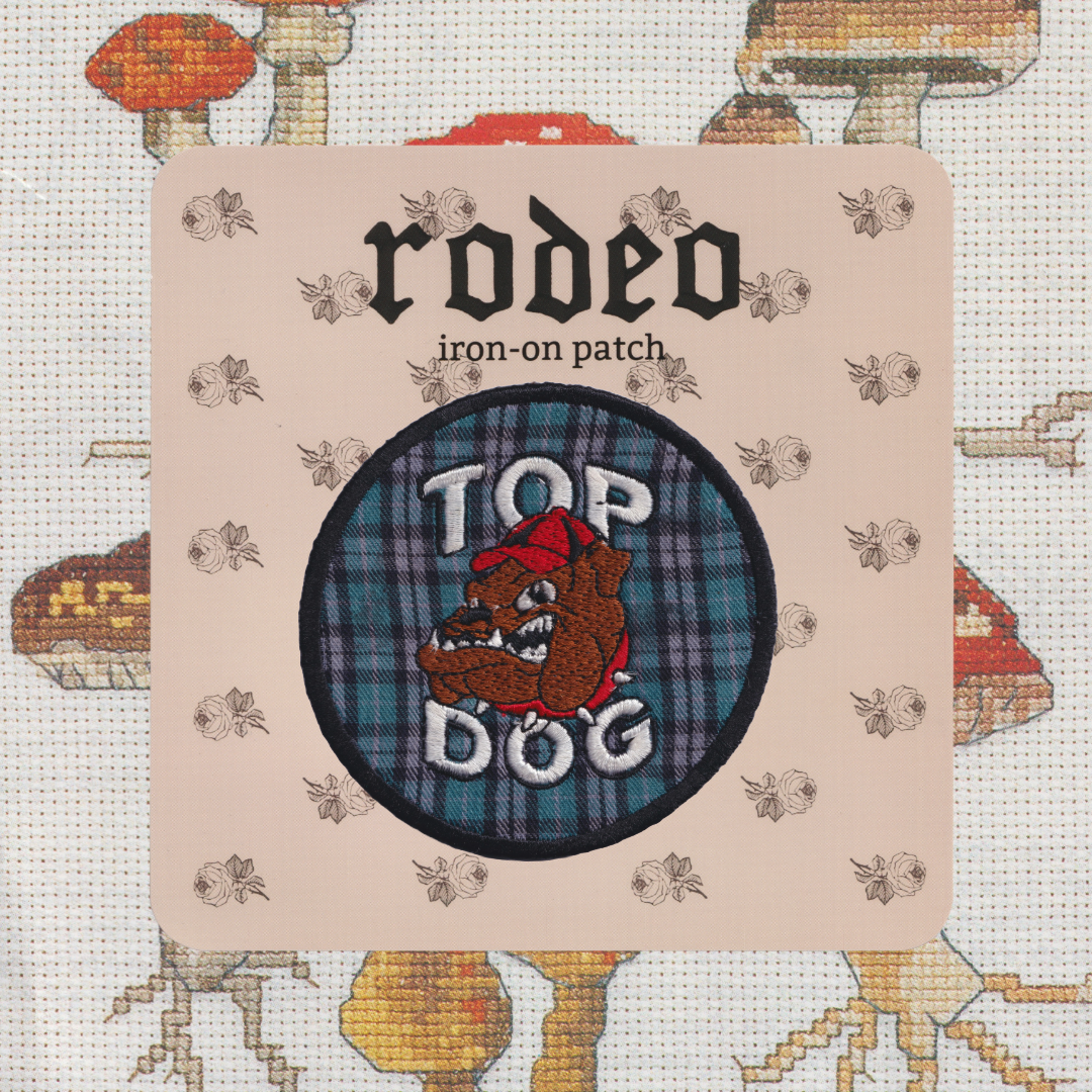 top dog ~ iron on patch
