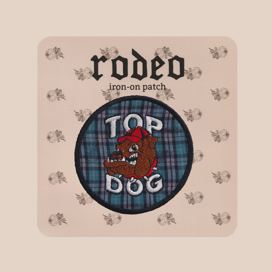 top dog ~ iron on patch