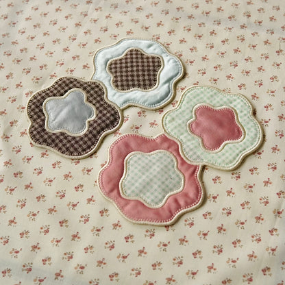 double dandies (blue/brown) ~ handmade coaster