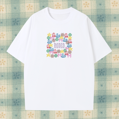 stamped out ~ embroidered oversized shirt