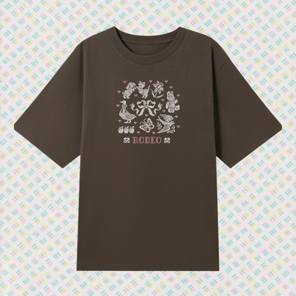 maisy motifs ~ embroidered oversized shirt