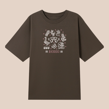 maisy motifs ~ embroidered oversized shirt