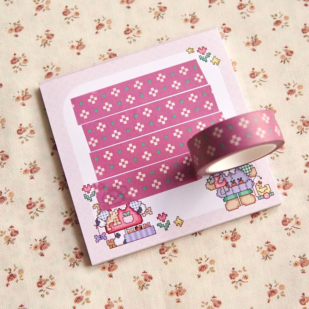 floral checks ~ washi tape