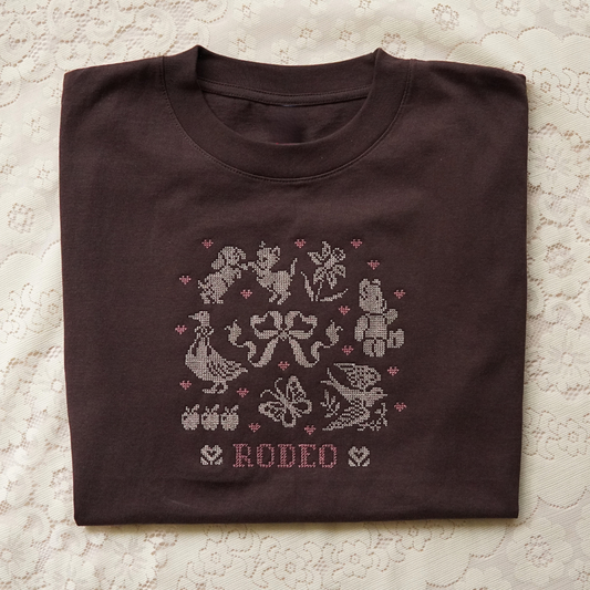 maisy motifs ~ embroidered oversized shirt