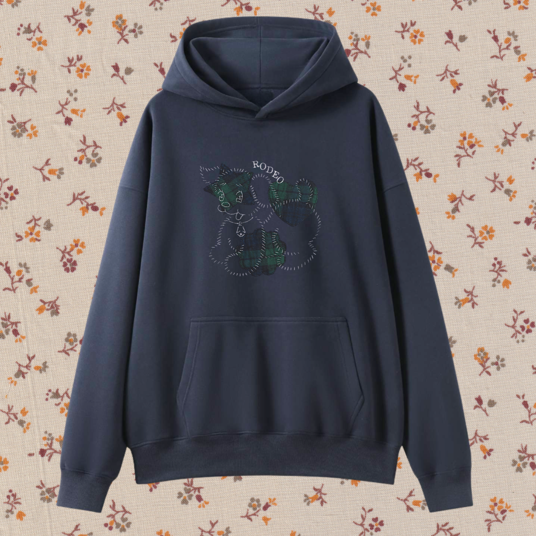 vintage puppy ~ embroidered hoodie