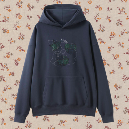 vintage puppy ~ embroidered hoodie