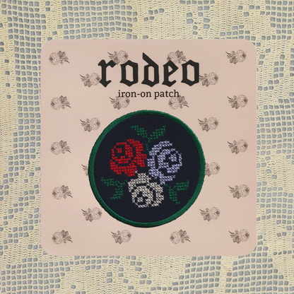 3 roses ~ iron on patch