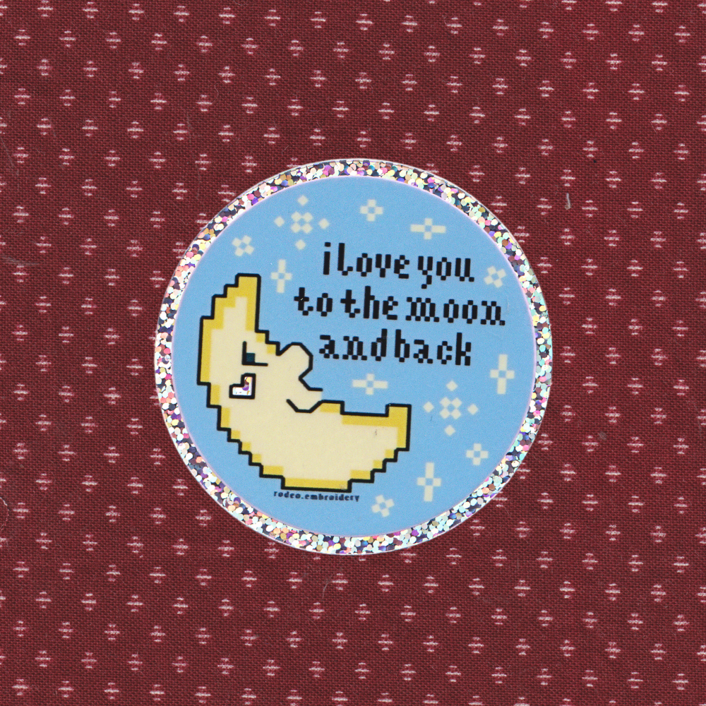 moon and back ~ vinyl sticker