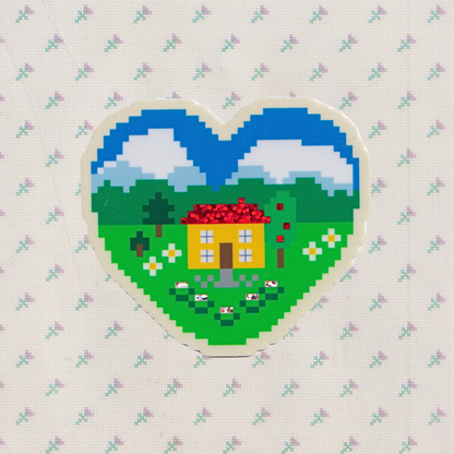 heart home ~ vinyl sticker (glitter)