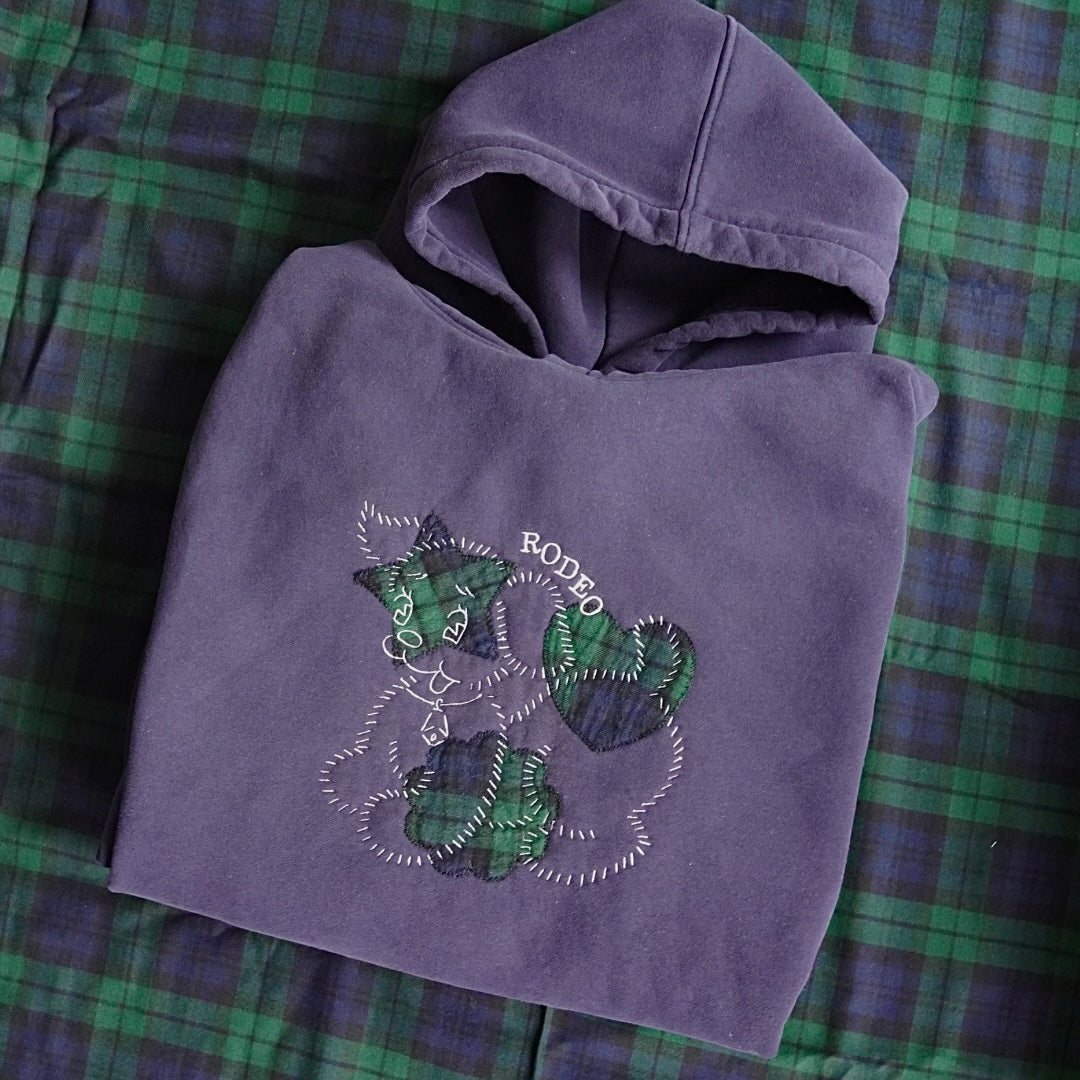 vintage puppy ~ embroidered hoodie