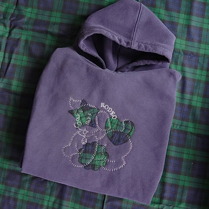 vintage puppy ~ embroidered hoodie