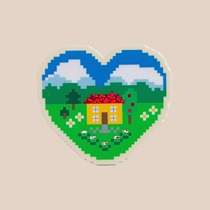 heart home ~ vinyl sticker (glitter)