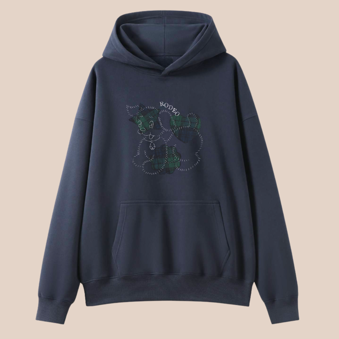 vintage puppy ~ embroidered hoodie