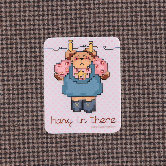 hang in there ~ vinyl sticker (glitter)