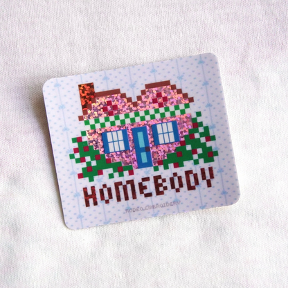 homebody ~ vinyl sticker (glitter)