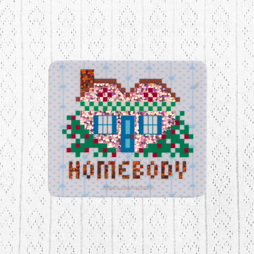 homebody ~ vinyl sticker (glitter)