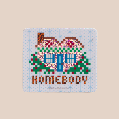 homebody ~ vinyl sticker (glitter)