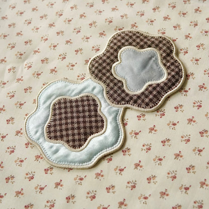 double dandies (blue/brown) ~ handmade coaster