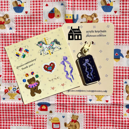 lucky bow - acrylic keychain