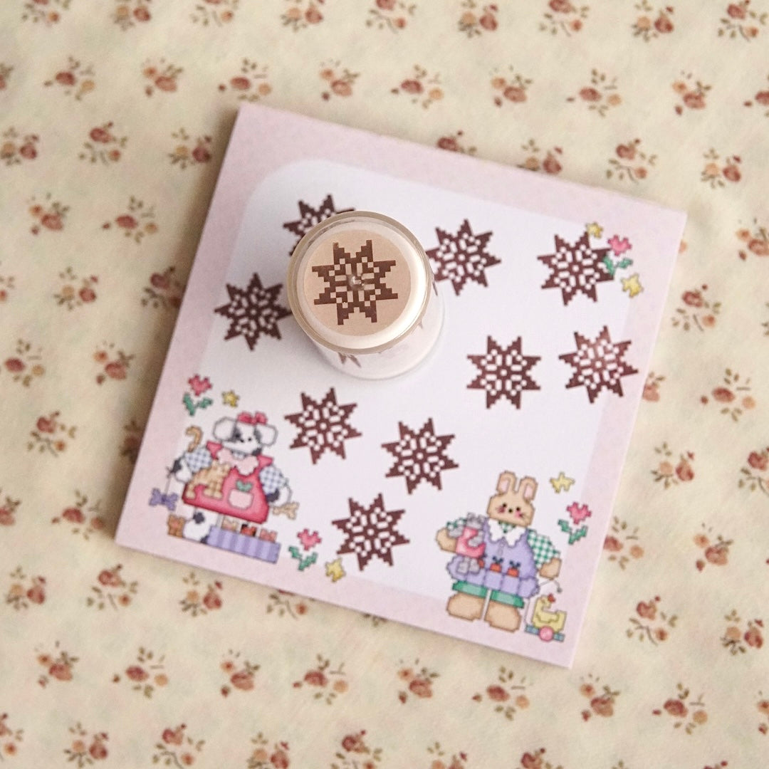 quilt star ~ self inking stamp