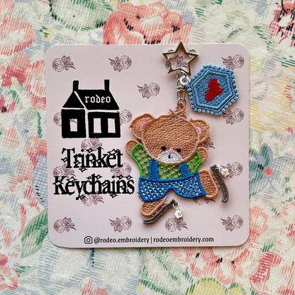 teddy bag bud ~ handmade keychains