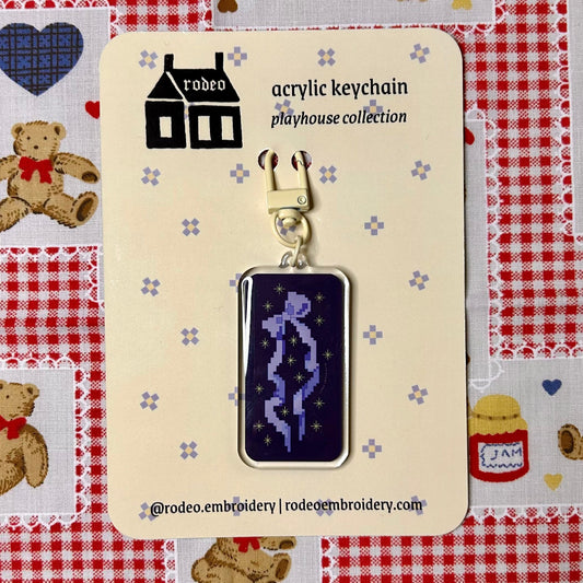 lucky bow - acrylic keychain