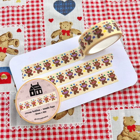 circus teddies ~ washi tape