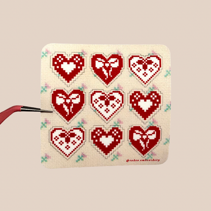 hearts on hearts ~ vinyl sticker