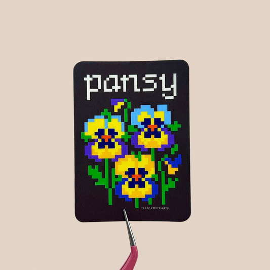 pansy ~ vinyl sticker