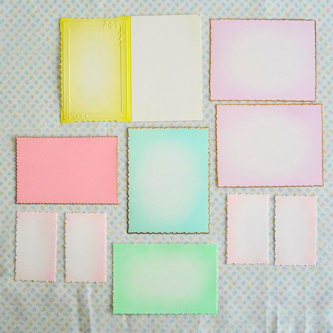 vintage cardstock (1960's) ~ junk journaling pack