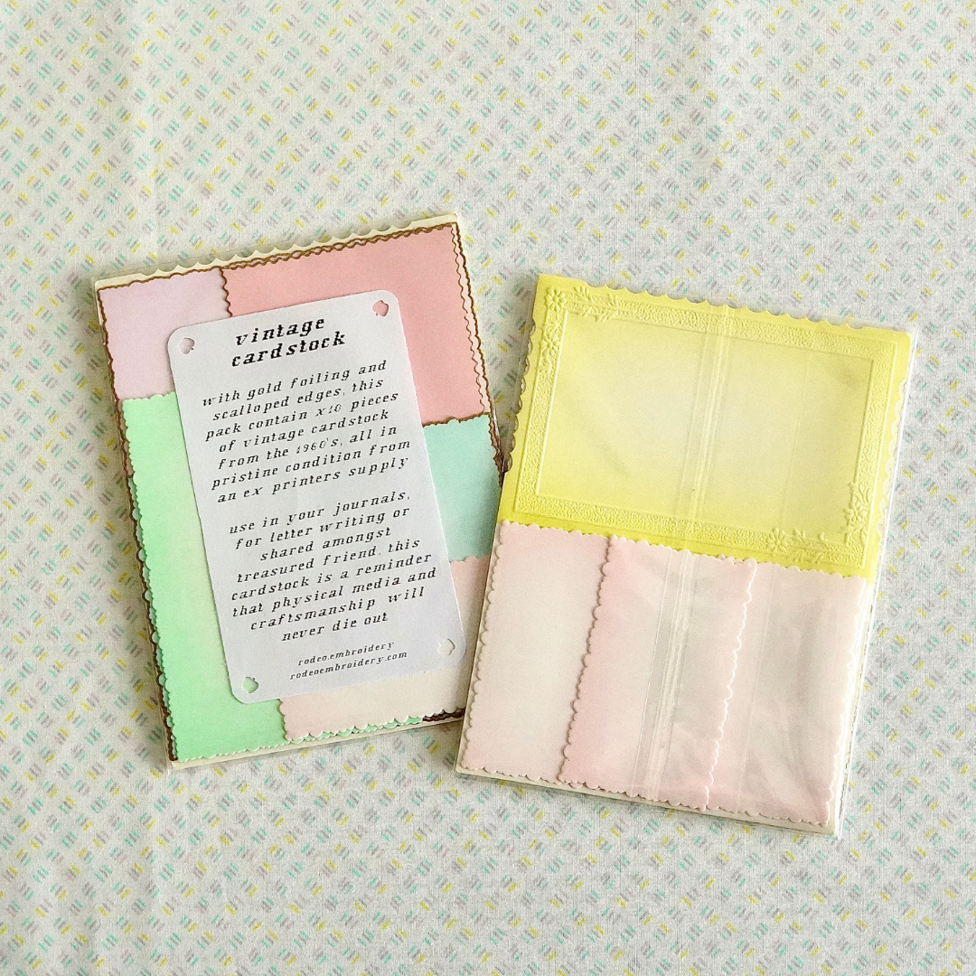 vintage cardstock (1960's) ~ junk journaling pack